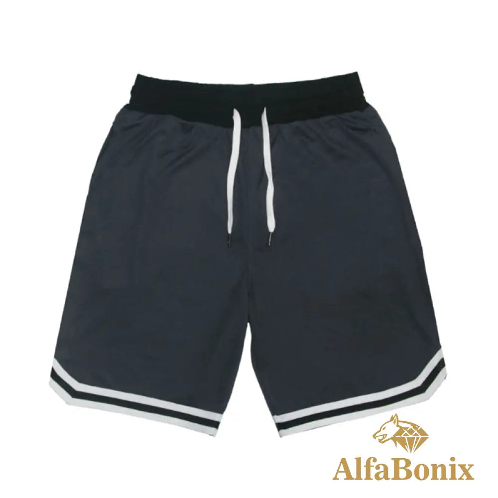 Short Grid Cinza Escuro / Pp