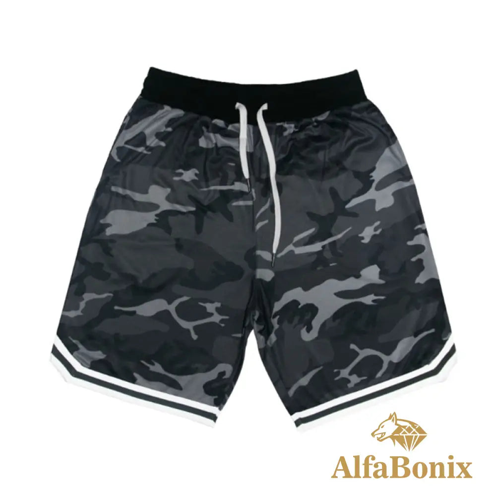 Short Grid Preto Camuflado / Pp