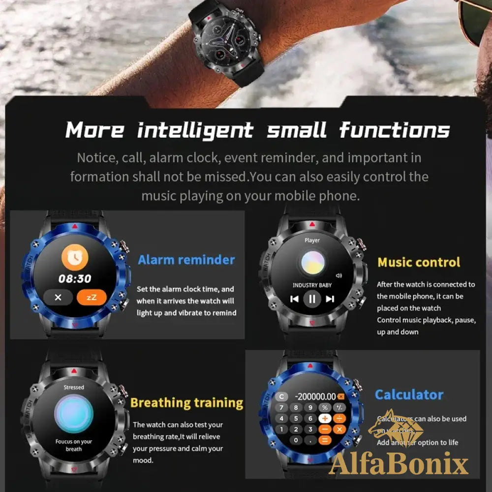 Canmixs 2023 Smart Watch Men Gps Motion Track Sports Watches Bluetooth Call Heart Rate Blood