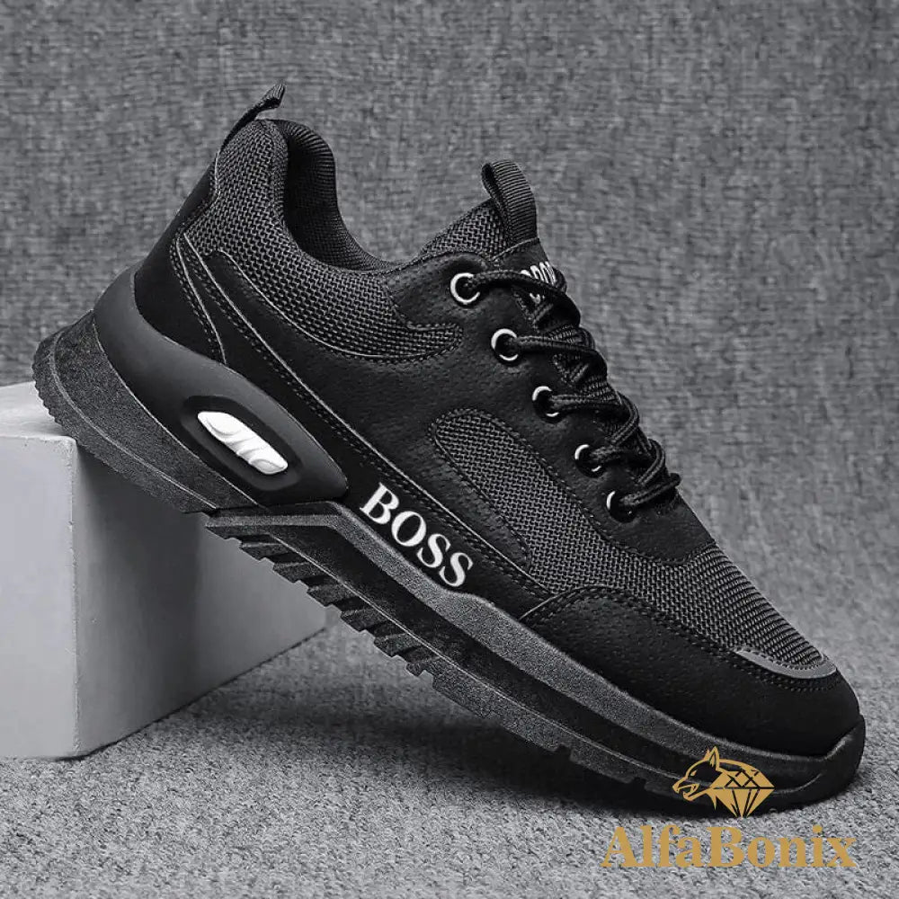 Tênis Boss Sport Casual - Edição Max Confort Preto / 38