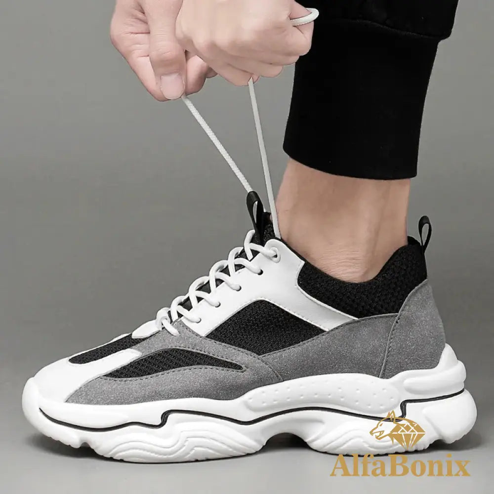 Men Casual Sneakers Elevator Shoes Fashion Breathable 10Cm 8Cm Height Increased For Man Hidden Heels