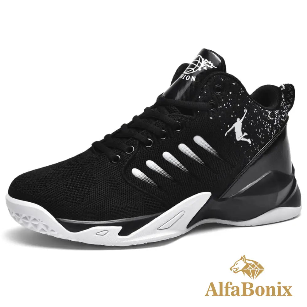 Tênis Basquete Masculino Smash Street Preto E Branco / 35