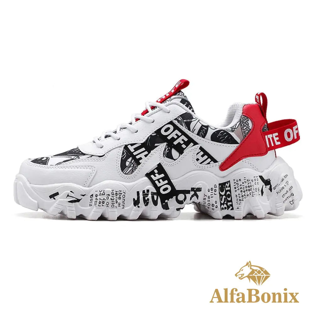 Tênis Bonix Zempret Of Branco Vermelho / 34 Masculino