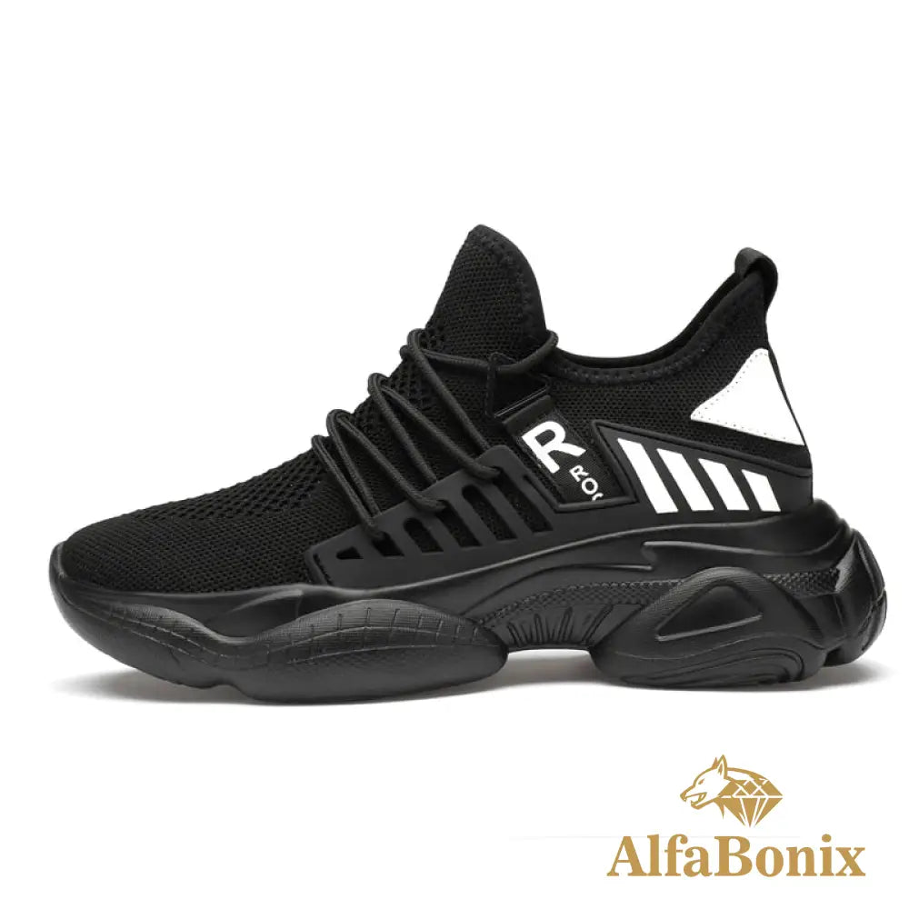 Tênis Masculino Elevator - Aumento De Altura Em Até 8Cm Preto / 35